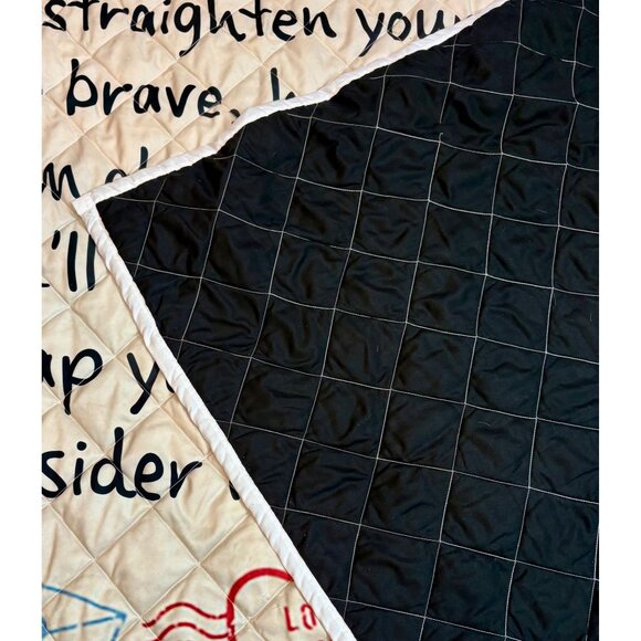 To My Daughter Quilted Blanket 73"x 88” Air Mail Love Mom Message - Picture 5 of 6